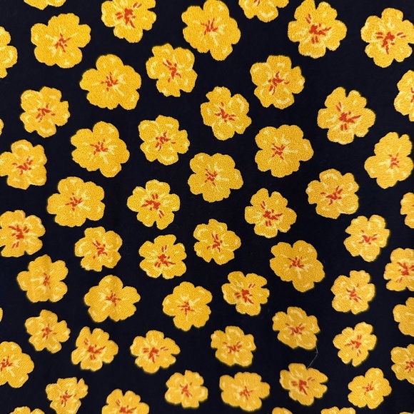 MinkPink Sunfields Minidress (black with yellow flowers). Size Large - Picture 4 of 5